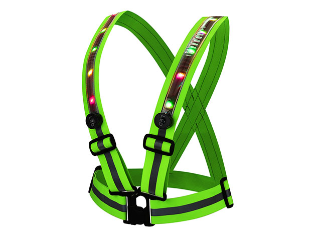 LED Reflective Running Vest with Individual Switches