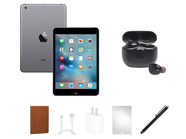 Apple iPad mini 2 WiFi-only (2013) Black Bundle with Headphones 