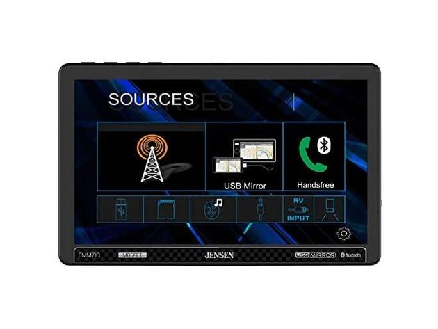 Jensen CMM710 10.1" Multimedia Receiver Touchscreen with USB Screen Mirroring (Refurbished, Open Retail Box)