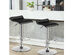 Costway Set of 2 Swivel Bar Stool PU Leather Adjustable Kitchen Counter Bar Chairs - Black