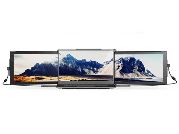 Mobile Pixels TRIO MAX: Portable Triple Screen Laptop Monitor (2 Screens)