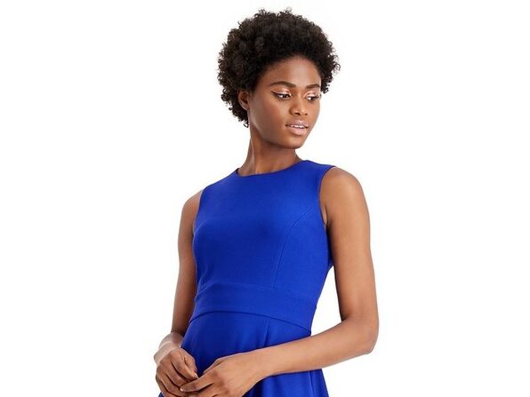 calvin klein embroidered a line dress Women's A-Line Blue Size 12 the possibilities for accessorizing special occasion dresses evening 90s Vintage Red Satin Size:Custom made