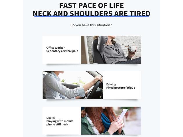 3D Smart Cervical Massager 9 Intensity 6 Modes Neck Massager