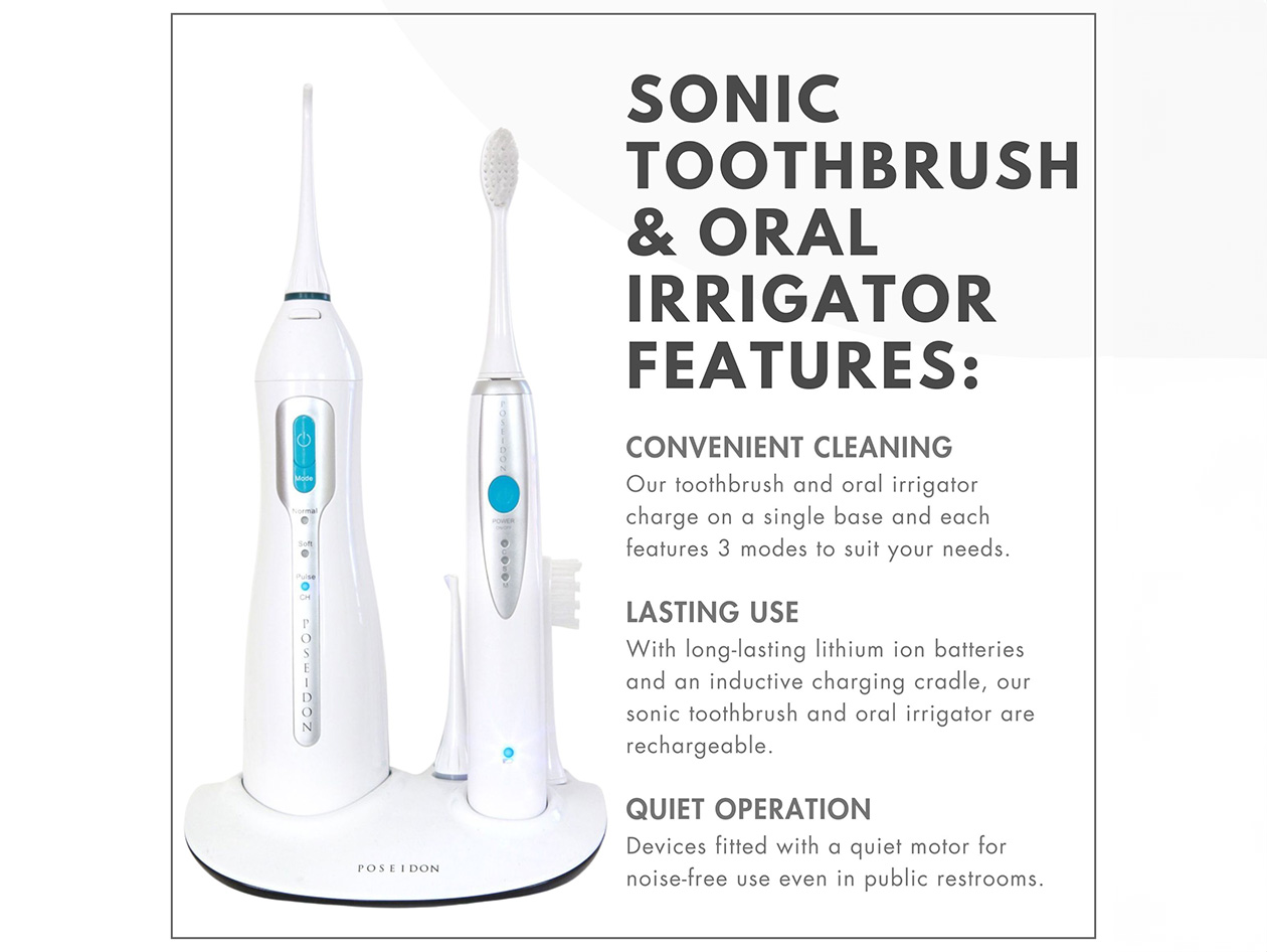 Water Flosser, Sonic Toothbrush & Inductive Charging Base Set