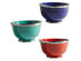 Moroccan Glazed Bowls with Silver Trim (Set of 3)
