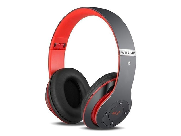 S6 Wireless Bluetooth Headphones (Black/Red)