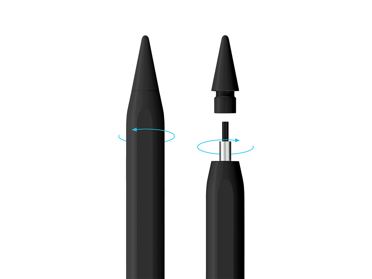Tinymoose Pencil Pro Plus for iPad with Wireless Charging (Black)