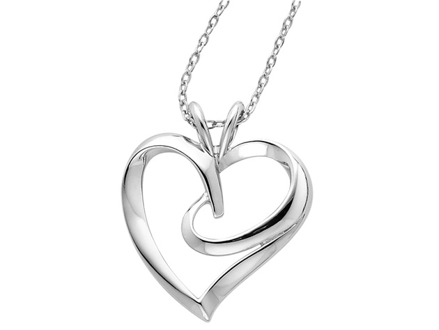 The Hugging Heart Pendant Necklace in Sterling Silver with Chain ...