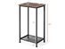 Costway 2-Tier Industrial Side End Accent Telephone Table w/Mesh Shelf - Rustic Brown