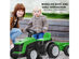 Costway Honeyjoy 6V Electric Kids Ride On Tractor 6 Wheels Car Toy with Trailer Green