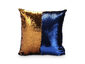 Sequin Pillow Cover- Gold/Blue