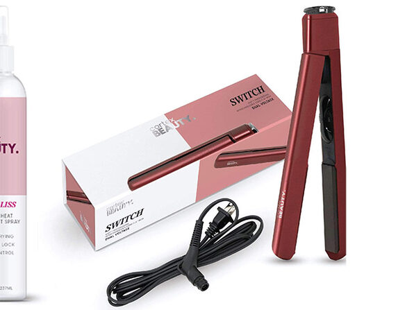 Switch Flat Iron & Heat Protectant Spray Bundle (Crimson) - Product Image