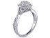 Diamond Halo Engagement Ring 1/2 Carat (ctw) in 10K White Gold - 7
