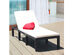 Costway 2 Piece Patio Garden Rattan Lounge Chair Chaise Couch Cushioned Height Adjustable 