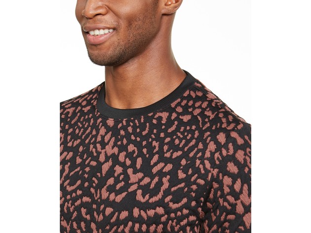 INC International Concepts Men's Animal Print Pullover Brown Rust Size 3 Extra Large