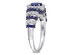 1.50 Carat (ctw) Lab Created Blue Sapphire & White Sapphire Ring in Sterling Silver 