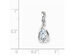 Sterling Silver Aquamarine Pendant Necklace with Chain (1/3 Carat)