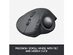 Logitech MX Ergo Adjustable Ergonomic Design Wireless Trackball Mouse, Black (Refurbished, Open Retail Box)