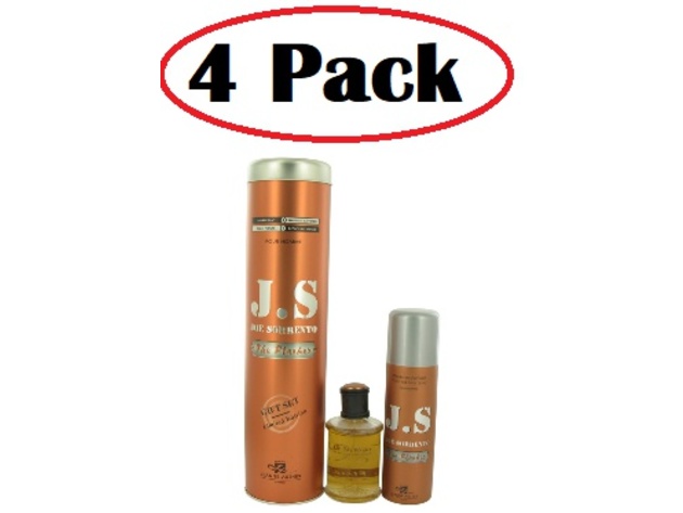 4 Pack of Joe Sorrento The Flasher by Joe Sorrento Gift Set -- 3.3 oz Eau De Parfum Spray + 6.7 oz Body Spray