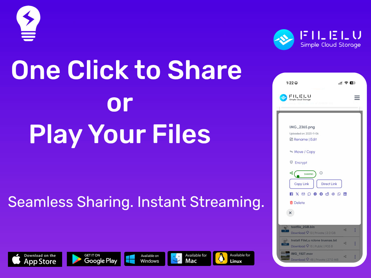 FileLu Cloud Storage Premium Plan: Lifetime Subscription (4TB)