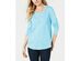 Style & Co Women's Long-Sleeve T-Shirt Light Blue Size Large