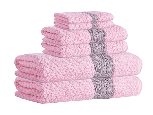 Anton Turkish Towels 6-Piece Set (Pink)