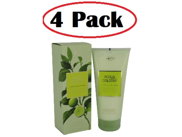 4 Pack of 4711 Acqua Colonia Lime & Nutmeg by 4711 Body Lotion 6.8 oz