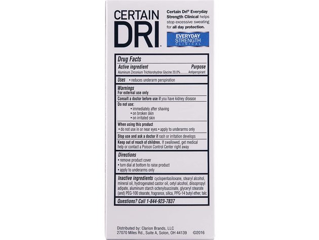 Certain Dri Everyday Strength Clinical Antiperspirant Morning Fresh Deodorant, Effective Odor Protection, 2.6 Oz.