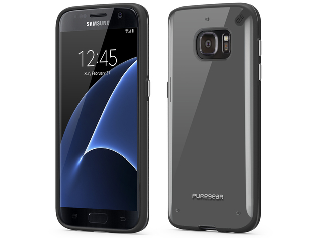 PureGear Slim Shell Case for Samsung S6 Edge + Clear/Black