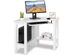 Costway Wooden Corner Desk With Drawer Computer PC Table Study Office Room - White