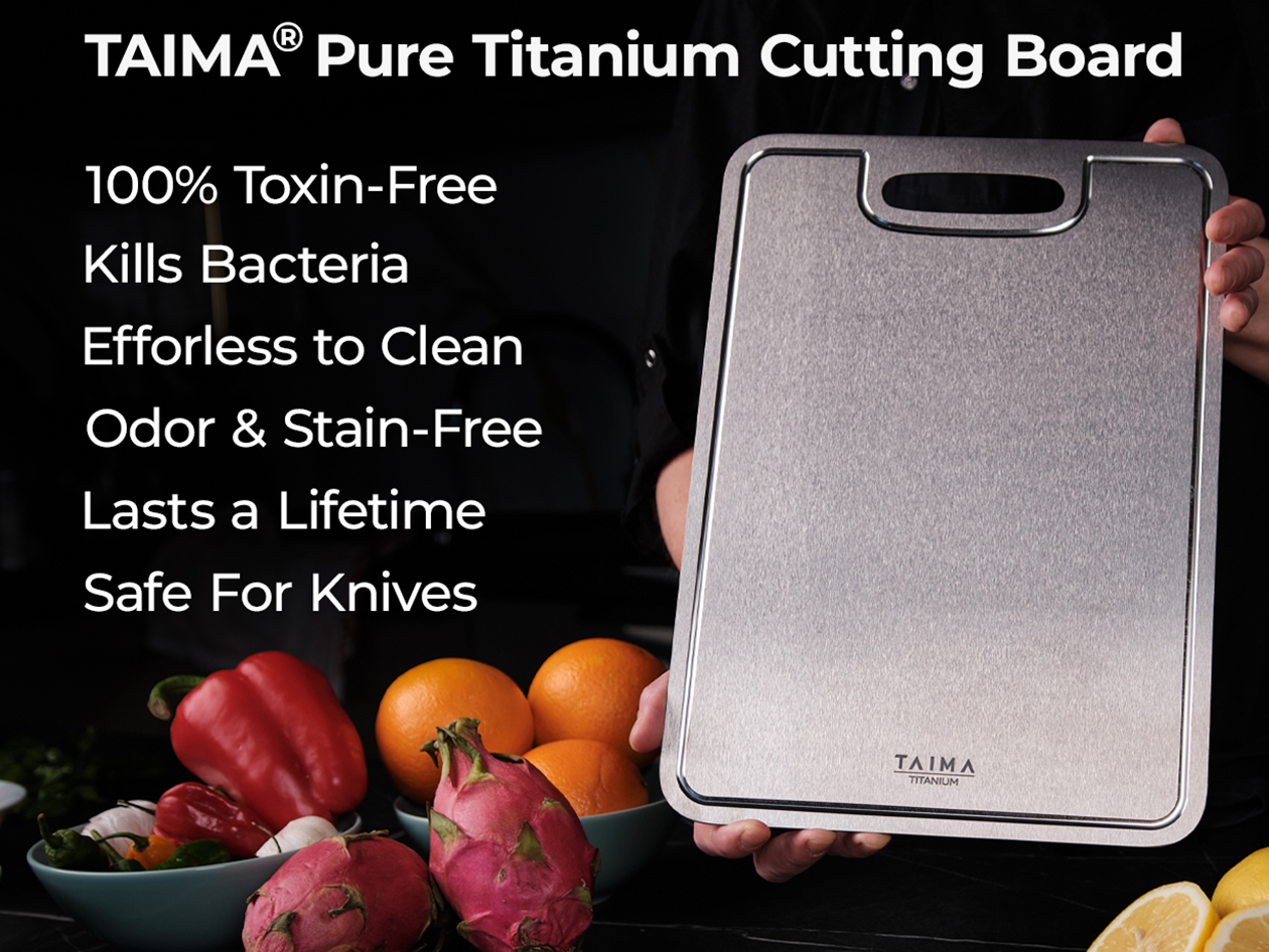 Taima Pure Titanium Cutting Board V2 (Medium, 14" x 10")