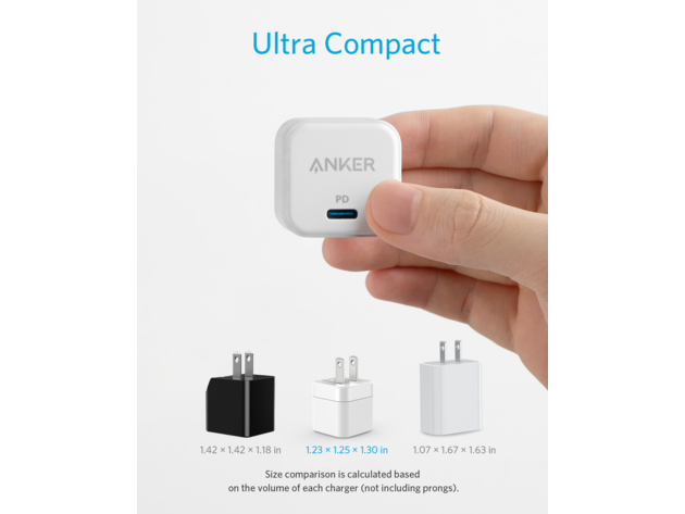 Anker 20W Fast Charger with Foldable Plug
