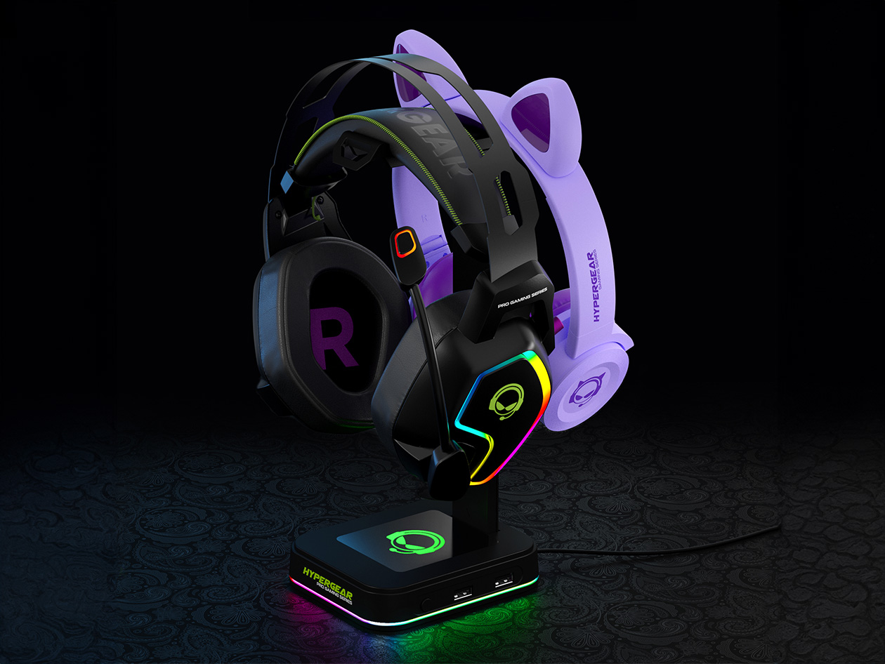 RGB Command Station Headset Stand & Charging Station