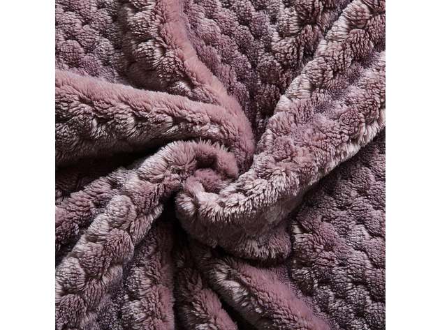 500 Series Classic Textured Oversized Throw Mauve