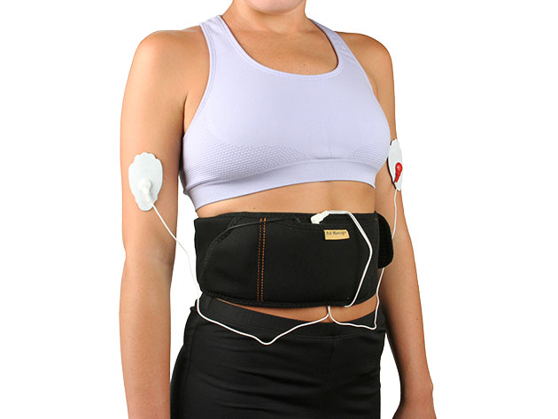 PCH Life Digital Pulse Massager & Workout Belt Combo Set (Black)