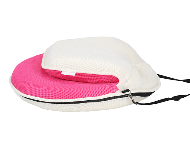 Loungie Foldable Quickchair (Pink/White)