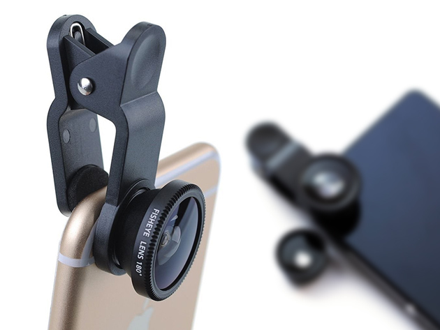 Universal 3-in-1 Lens Kit for Smartphones & Tablets