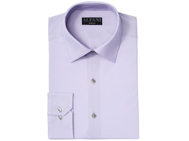Alfani Men's Stretch Easy-Care Solid Dress Shirt Lilac Size 15x32-33 | StackSocial Alfani Men's Stretch Easy-Care Solid Dress Shirt Lilac Size 15x32-33 | StackSocial