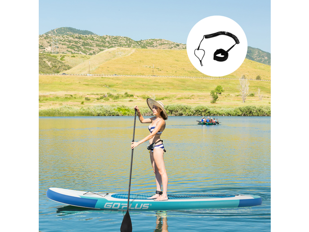 Goplus 11ft Inflatable Stand Up Paddle Board 6'' Thick W/ Aluminum Paddle Leash Backpack 
