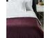 Zakary Flannel Reversible Heathered Sherpa Throw Blanket 90" x 90" / Purple