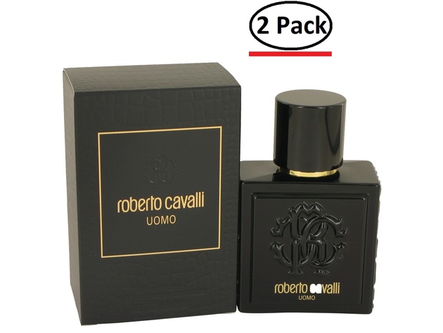 Roberto Cavalli Uomo by Roberto Cavalli Eau De Toilette Spray 2 oz for Men (Package of 2)