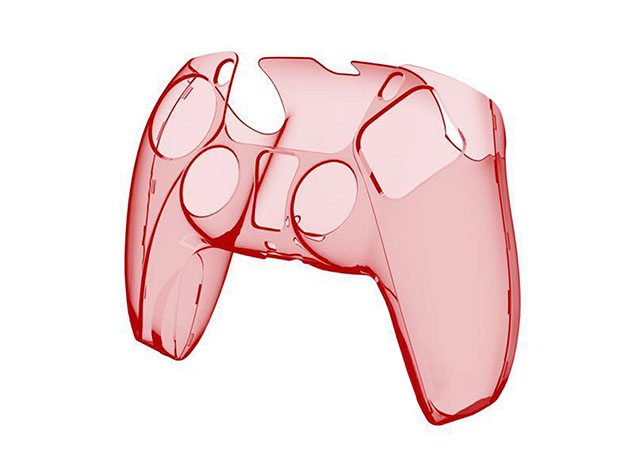 PS5 Clear Controller Case (Red)