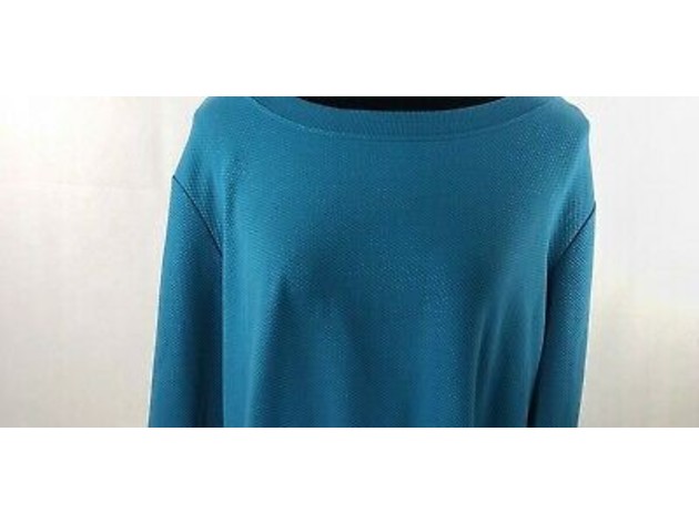 Ideology Women's Plus Size Side-Zipper Sweatshirt Dark Blue Size XX-Large