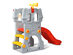 Children Castle Slide Play Slide with Basketball Hoop and Telescope Toy - Red & Gray & Yellow