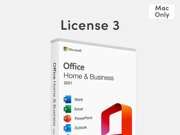 Microsoft Office Home & Business for Mac 2021: Lifetime License (Code 3)