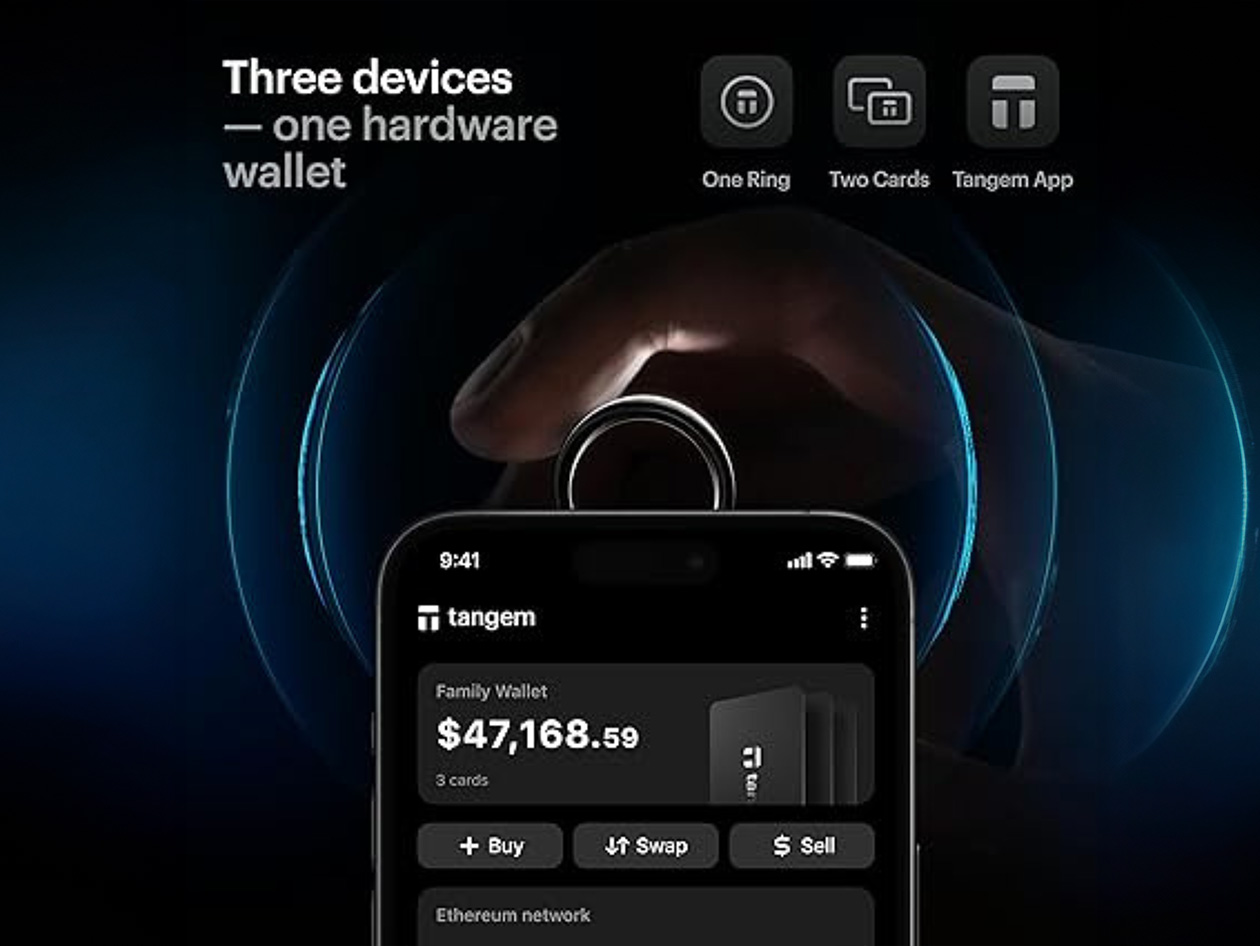 Tangem Ring - The World's First Wearable Crypto Wallet - Size 10