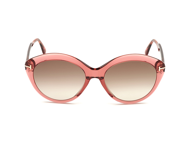 Tom Ford Shiny Pink & Gradient Brown Round Sunglasses (Store-Display Model)