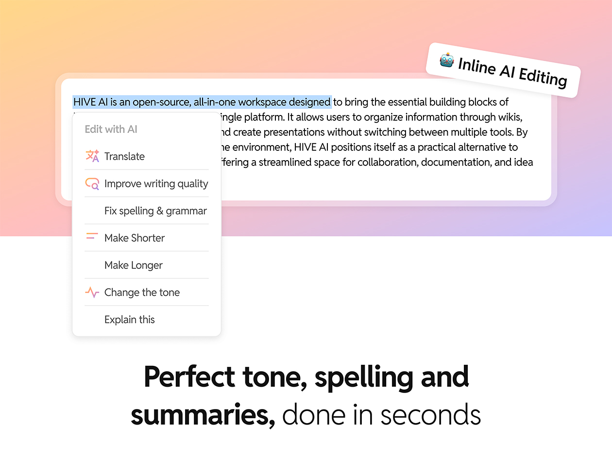 Hive AI - Productivity & Collaboration Workspace: Lifetime Subscription