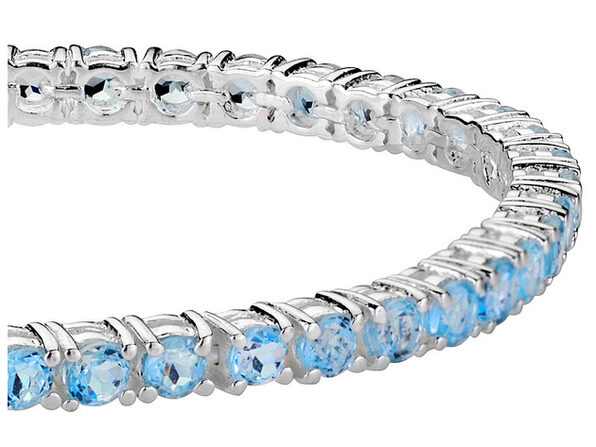 Blue Topaz Bracelet 5.7 Carat in Sterling Silver | Black Enterprise Shop