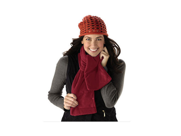 Sunbeam Cozy Spot Heated Warming Neck Scarf Assorted Colors - Red
